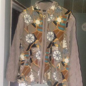 Mureli Vintage Jacket / Removable Sleeves WOMEN'S Medium Nautical Ships Boats